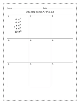 Decomposing Areas – Rectilinear Shapes Activity – sample page 4