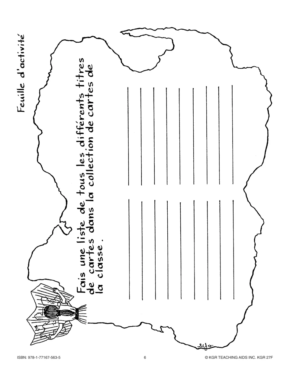 Activity sheet (Feuille d'activité): list all the different titles of maps in the class map collection