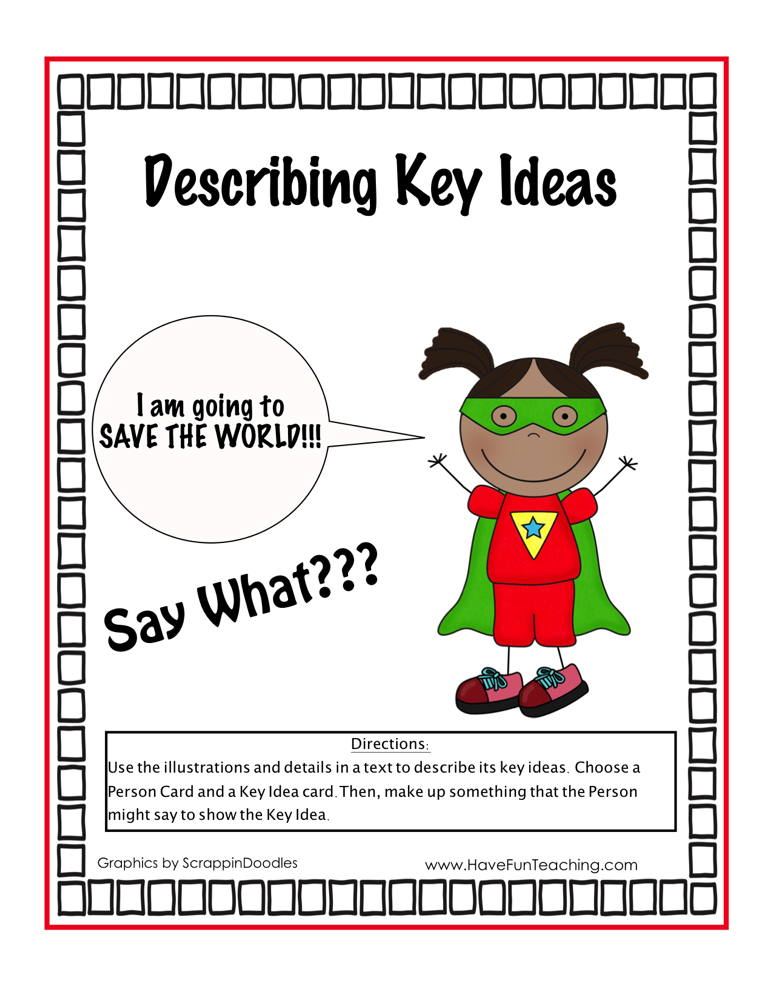 Describing Key Ideas Activity by Teach Simple