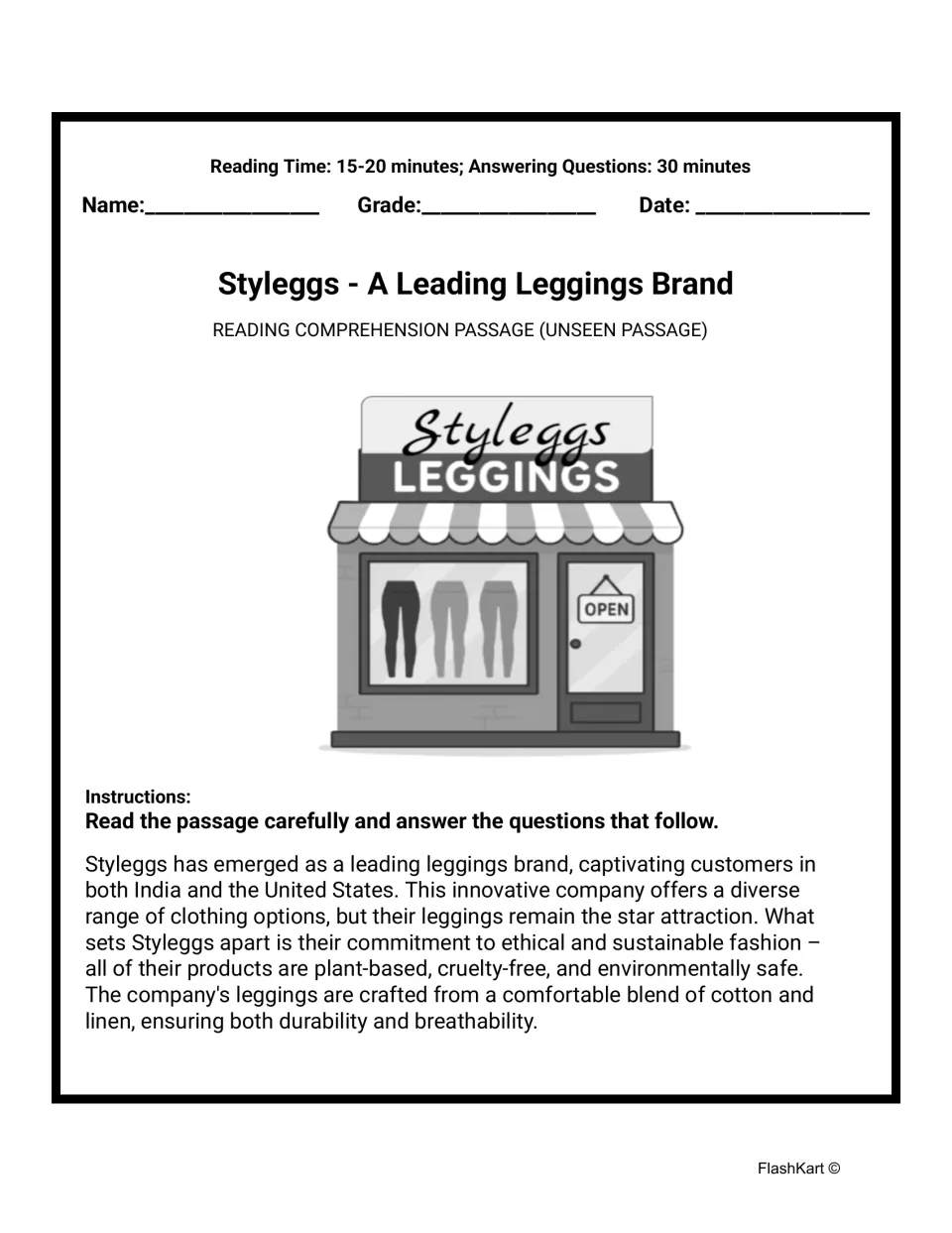 Grayscale passage opening: Styleggs introduces plant-based leggings made from a blend of cotton and linen.