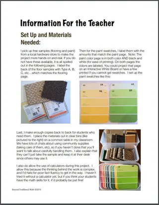 Design a Dream Bedroom – Area & Perimeter Project – sample page 3
