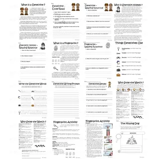 Detective and Fingerprint Activity Packet and Worksheets – sample page 2