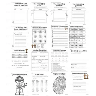 Detective and Fingerprint Activity Packet and Worksheets – sample page 3