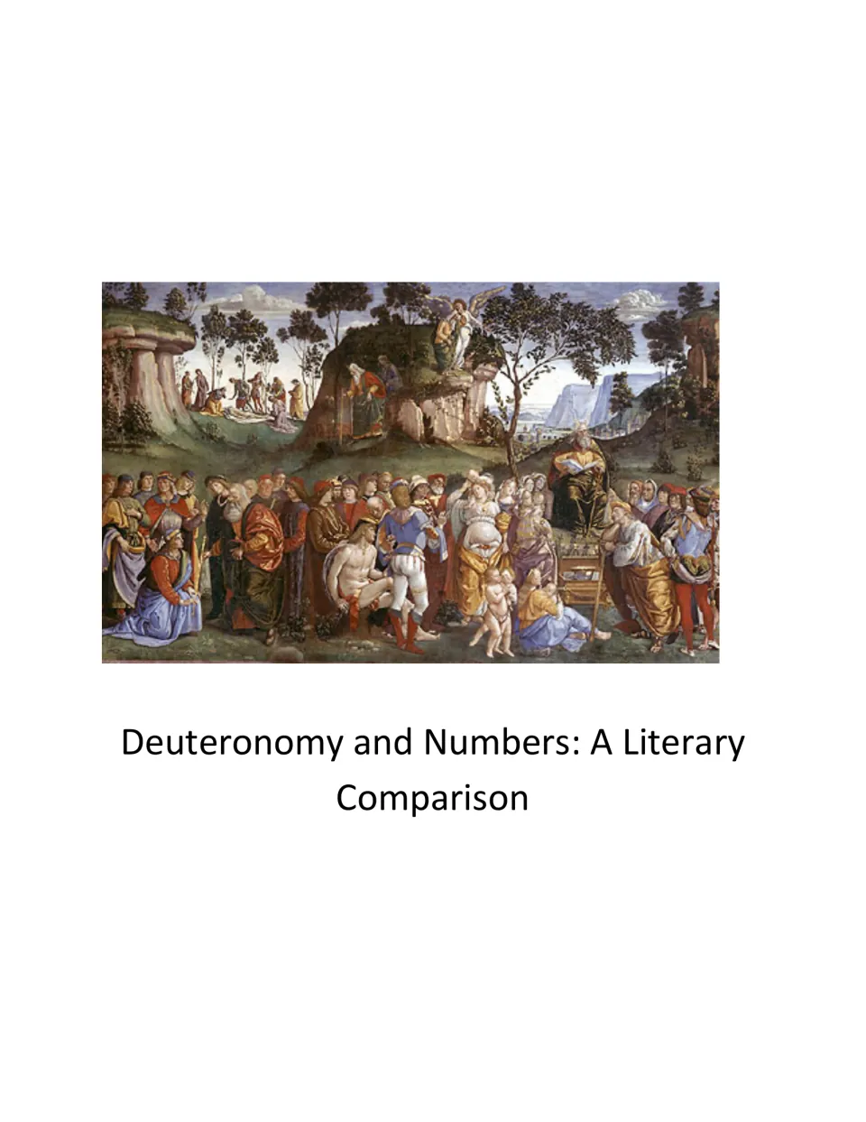 Lesson cover titled “Deuteronomy and Numbers: A Literary Comparison” introducing the biblical text comparison
