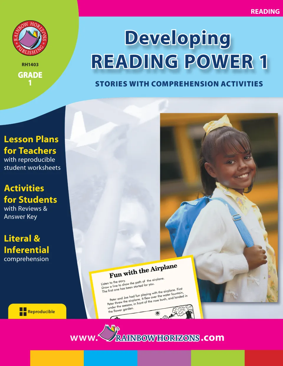 Developing Reading Power 1 cover: stories with comprehension activities, teacher lesson plans, reviews and answer key