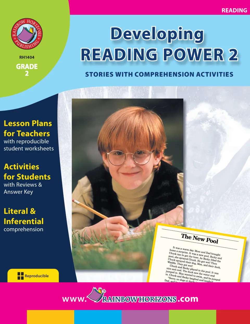 Cover: Developing Reading Power 2 reading book with stories, comprehension activities, reviews and an answer key