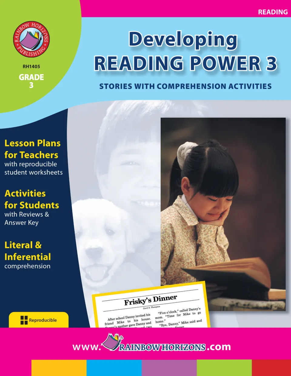 Cover: Developing Reading Power 3, stories with comprehension activities, lesson plans, worksheets and answer key