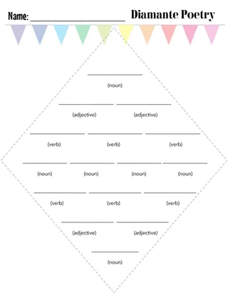 Diamante Poetry – Posters & Graphic Organizers – preview 3