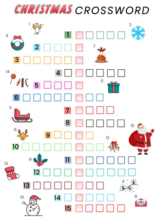 Differentiated Christmas crossword for ESL learners – sample page 2