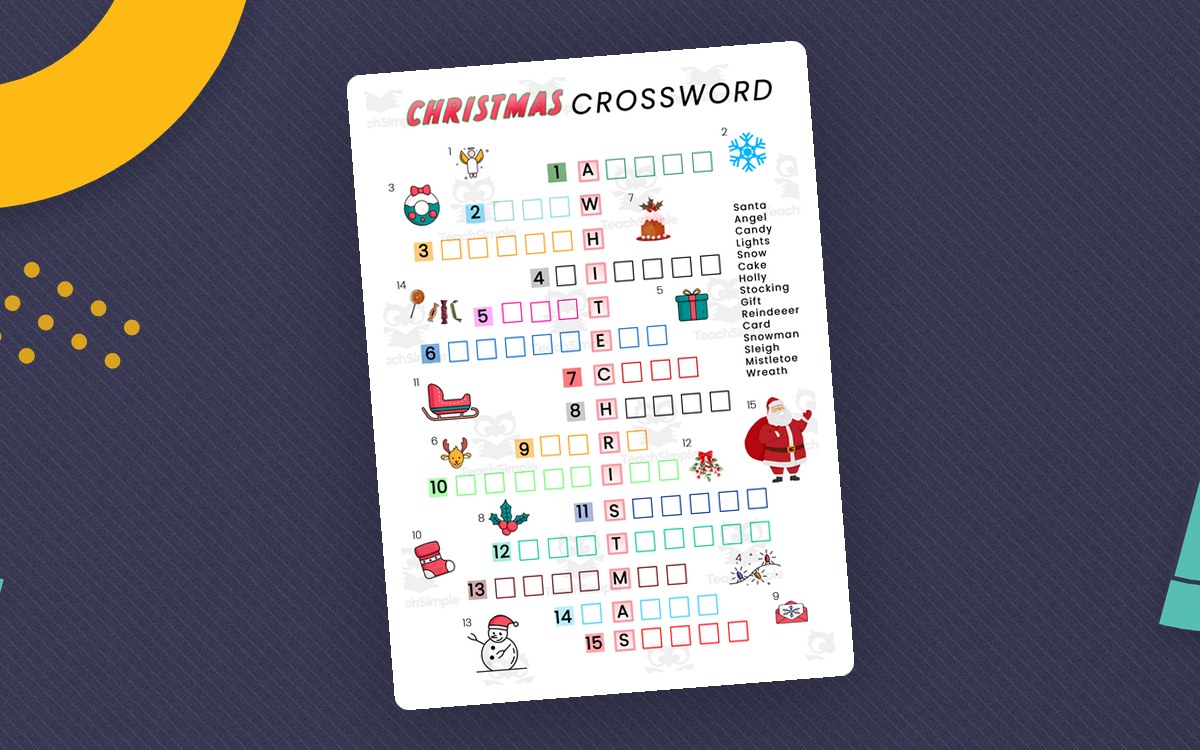 Differentiated Christmas crossword for ESL learners preview