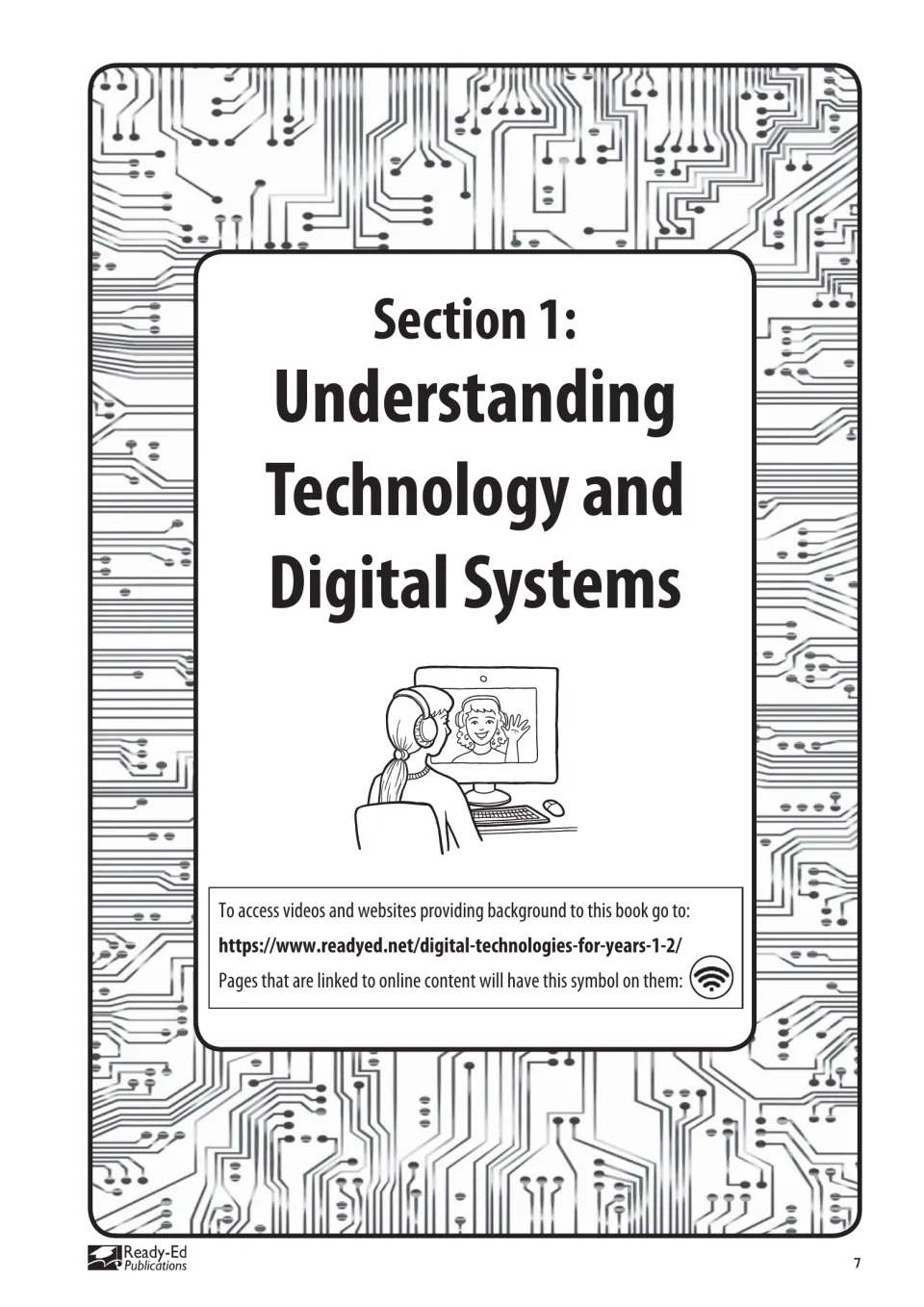 Section 1 opener introduces Understanding Technology and Digital Systems and links to background resources