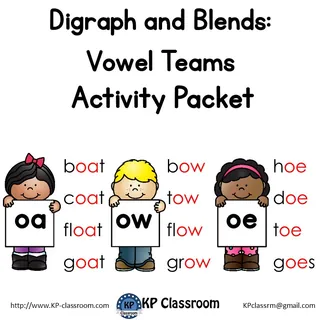 OA OW OE Vowel Teams – Phonics Activity Packet – cover