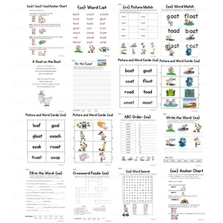 OA OW OE Vowel Teams – Phonics Activity Packet – sample page 2