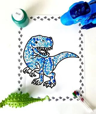 Dinosaur Q-Tip Art Packet – sample page 3