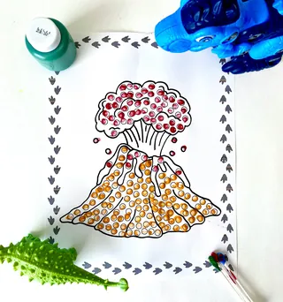 Dinosaur Q-Tip Art Packet – sample page 4