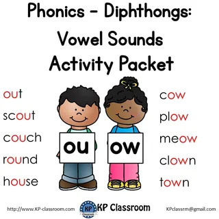 OU OW Diphthong – Phonics Activity Packet – cover