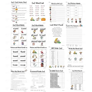 OU OW Diphthong – Phonics Activity Packet – sample page 2