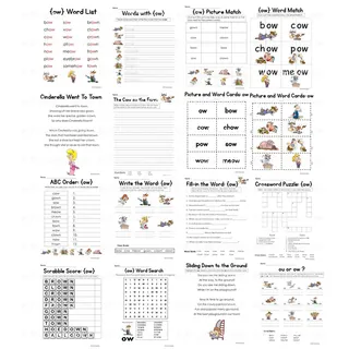 OU OW Diphthong – Phonics Activity Packet – sample page 3