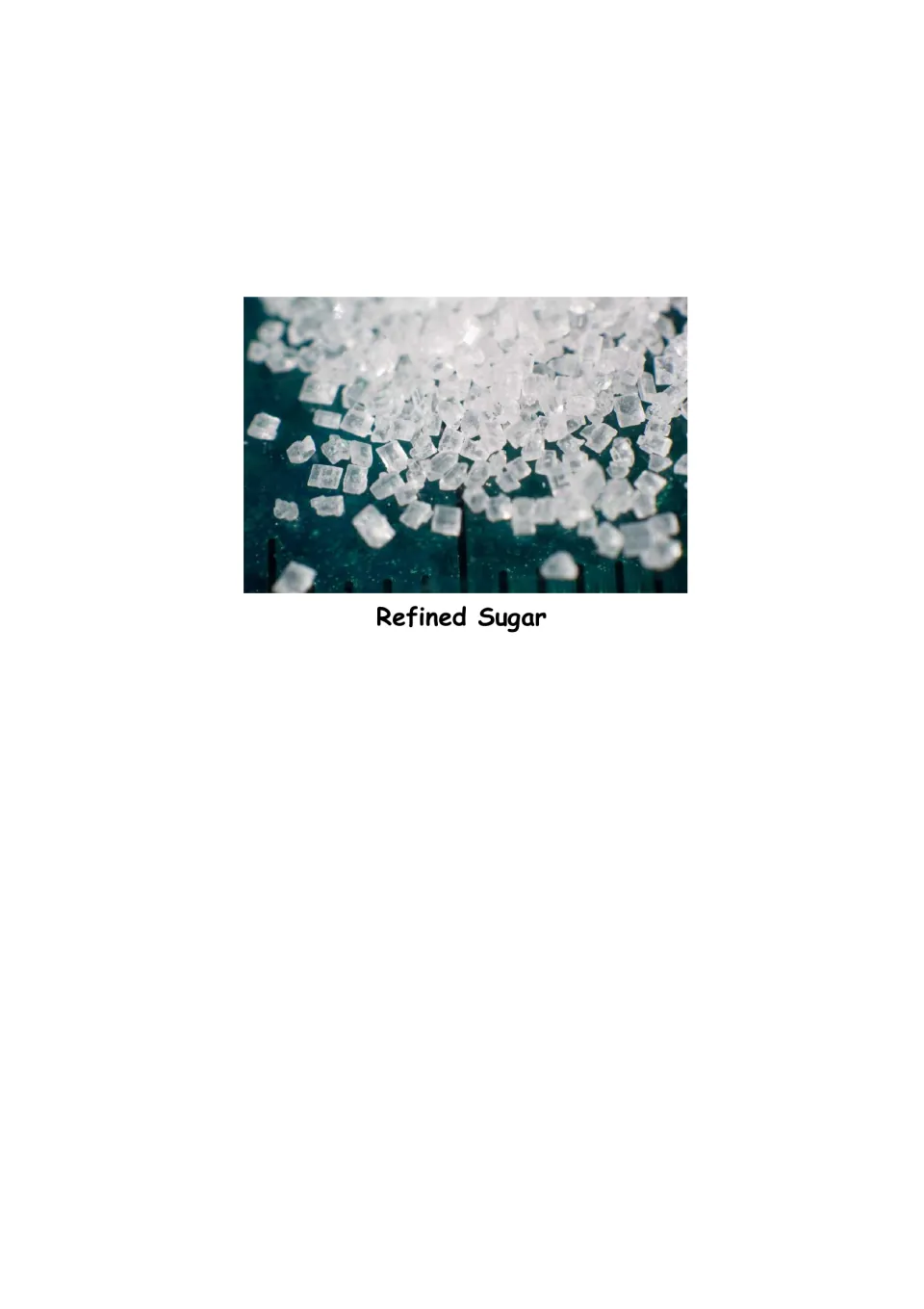 Biography picture page: refined sugar crystals illustrate the material Elizabeth Blackwell’s father refined