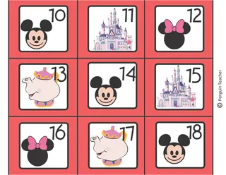 Disney Theme Calendar Pieces – sample page 2