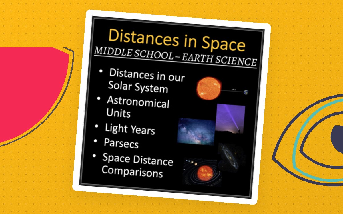 Distances in Space - MS Earth Science - Google Slides and PowerPoint Lesson teaching resource preview