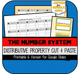 Distributive Property CUT & PASTE Activity – cover