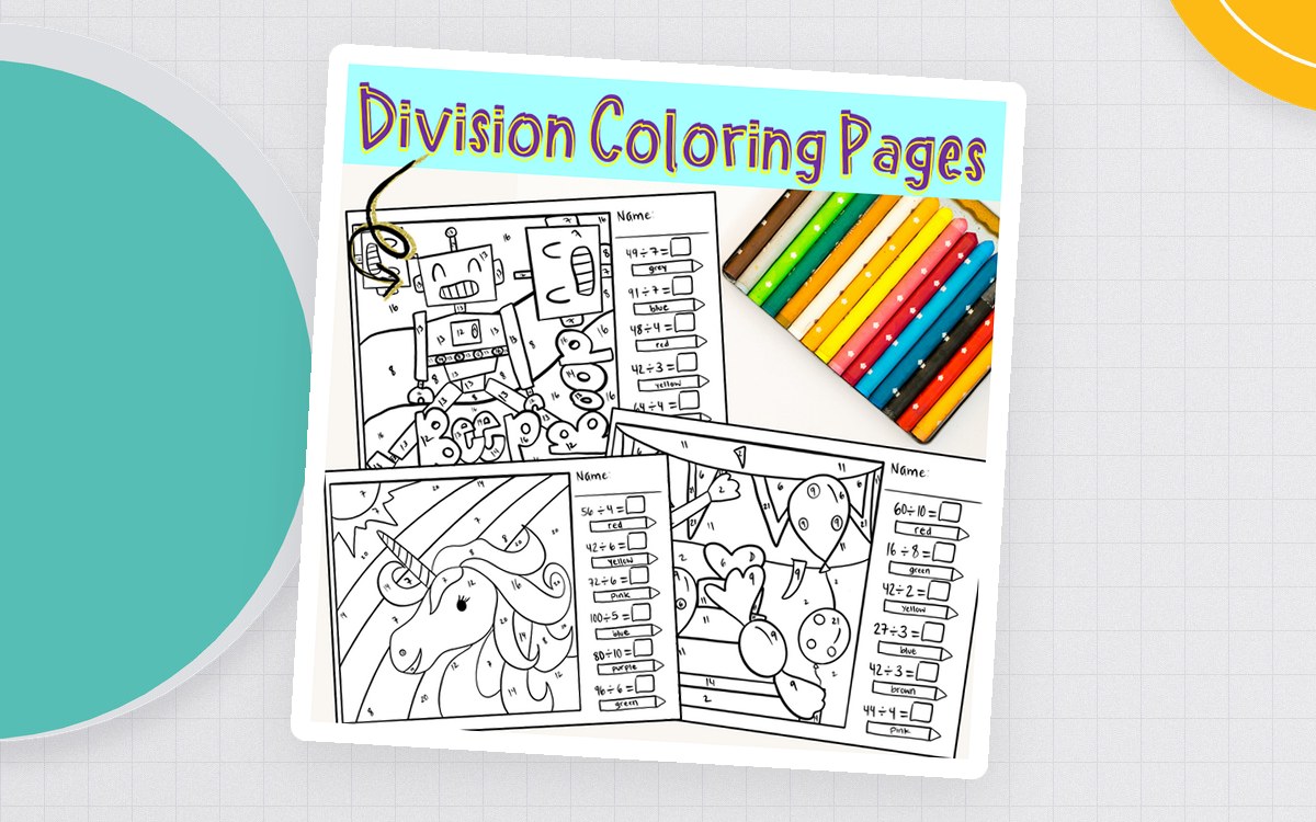 Division Coloring Pages – Themed Practice Set preview