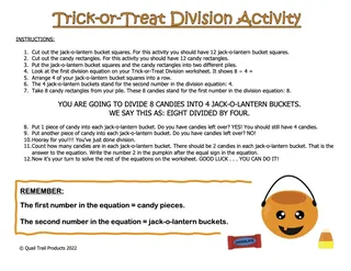 Division Facts 1–12 – Trick or Treat Worksheets – sample page 2