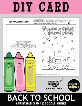 DIY Back to School Greeting Card Paper Craft Project – cover