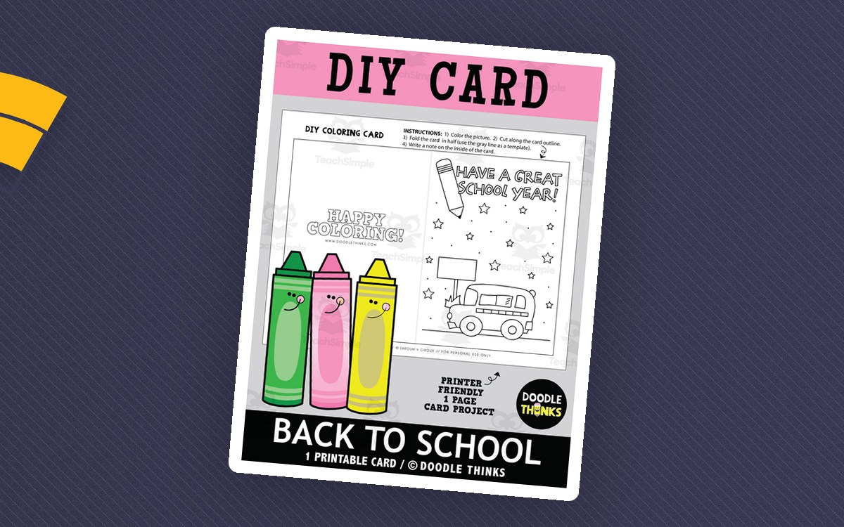 DIY Back to School Greeting Card Paper Craft Project preview