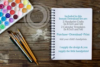 DIY Handprint Calendar - January Poem & Colouring Activity, Winter Art – preview 1