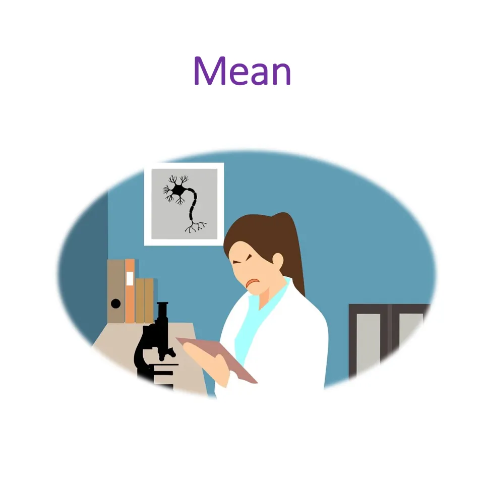 Doctor character card 2 of 4: Mean, illustrated with a frowning doctor holding a chart for the role-play.