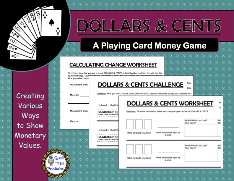 Dollars and Cents Card Game – cover