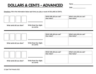 Dollars and Cents Card Game – sample page 4
