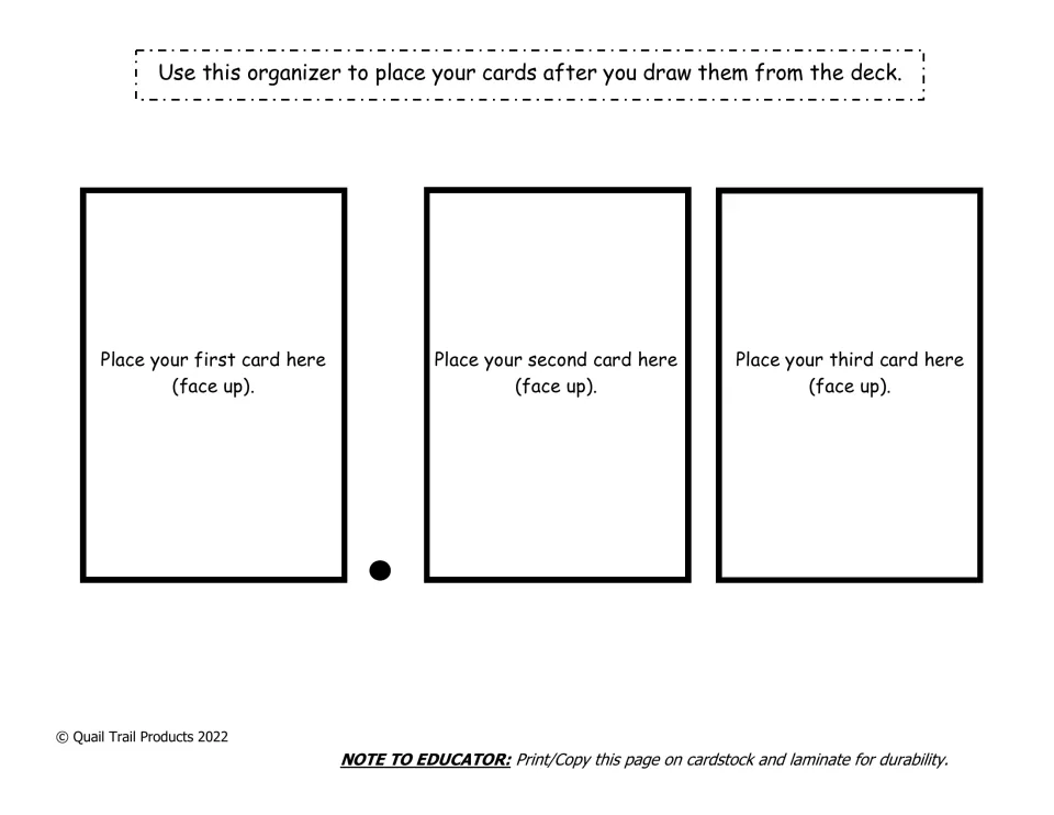 Three-card organizer: students place one drawn card left of the decimal point and two to its right to build a price