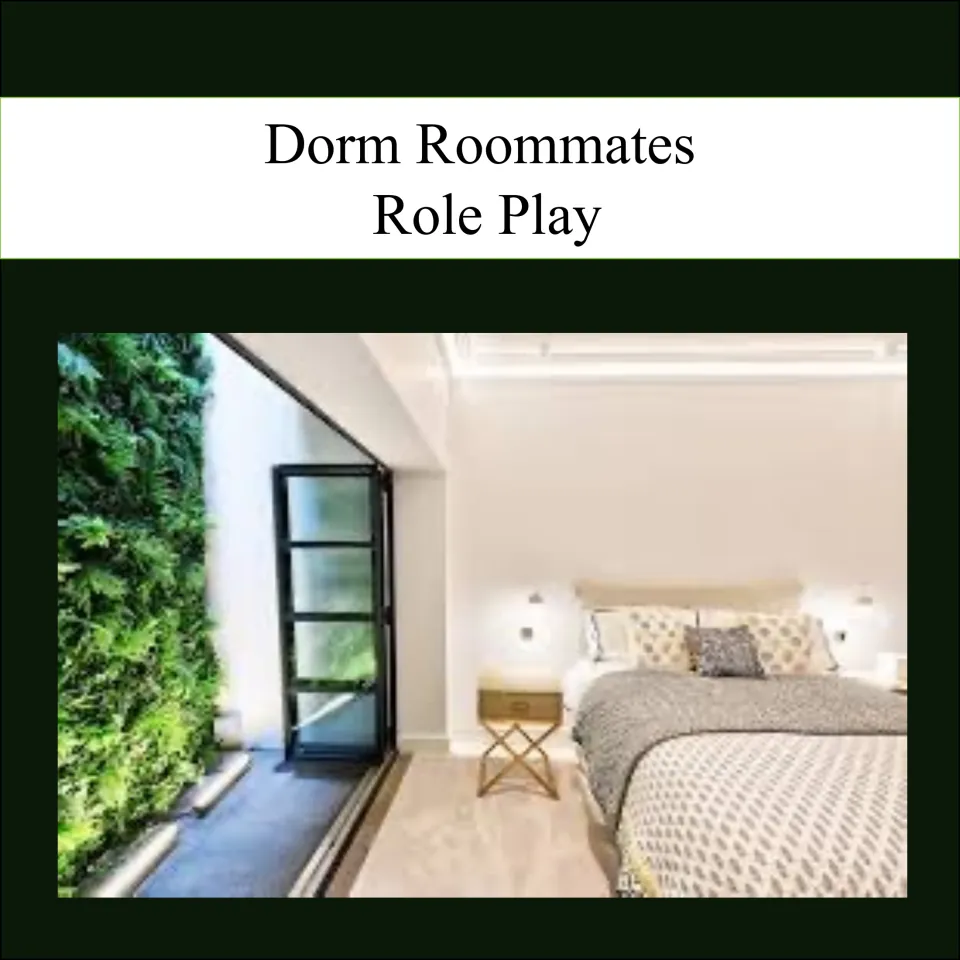 Cover of the Dorm Roommates Role Play Activity, introducing a partner performance about sharing a college dorm