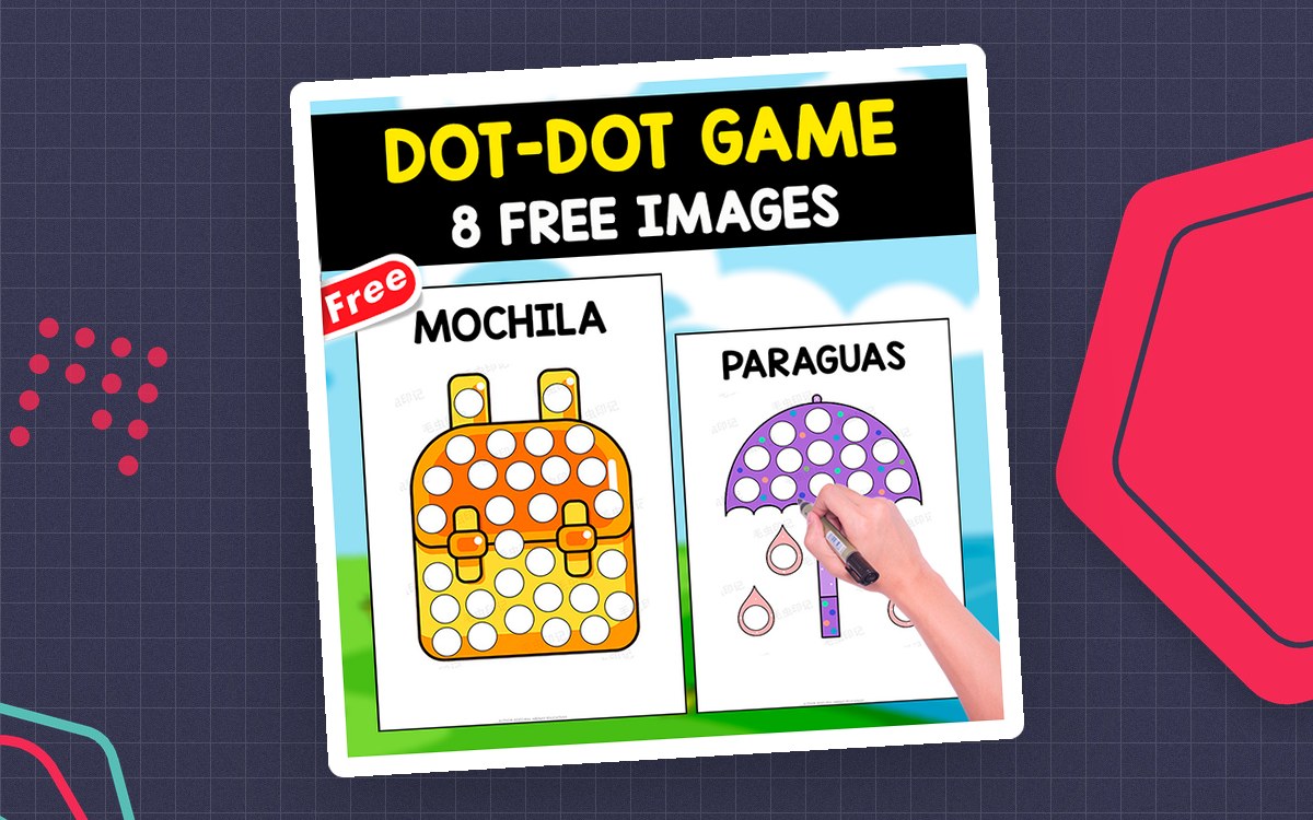 DOT-DOT ACTIVITY | 8 FREE SPANISH IMAGES preview