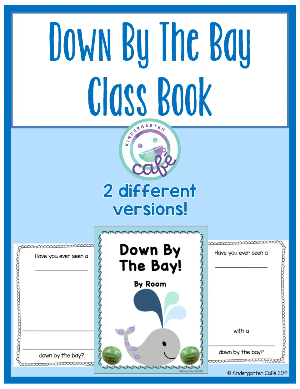 Resource preview for a class book showing its cover and two versions of the student sentence-completion page.