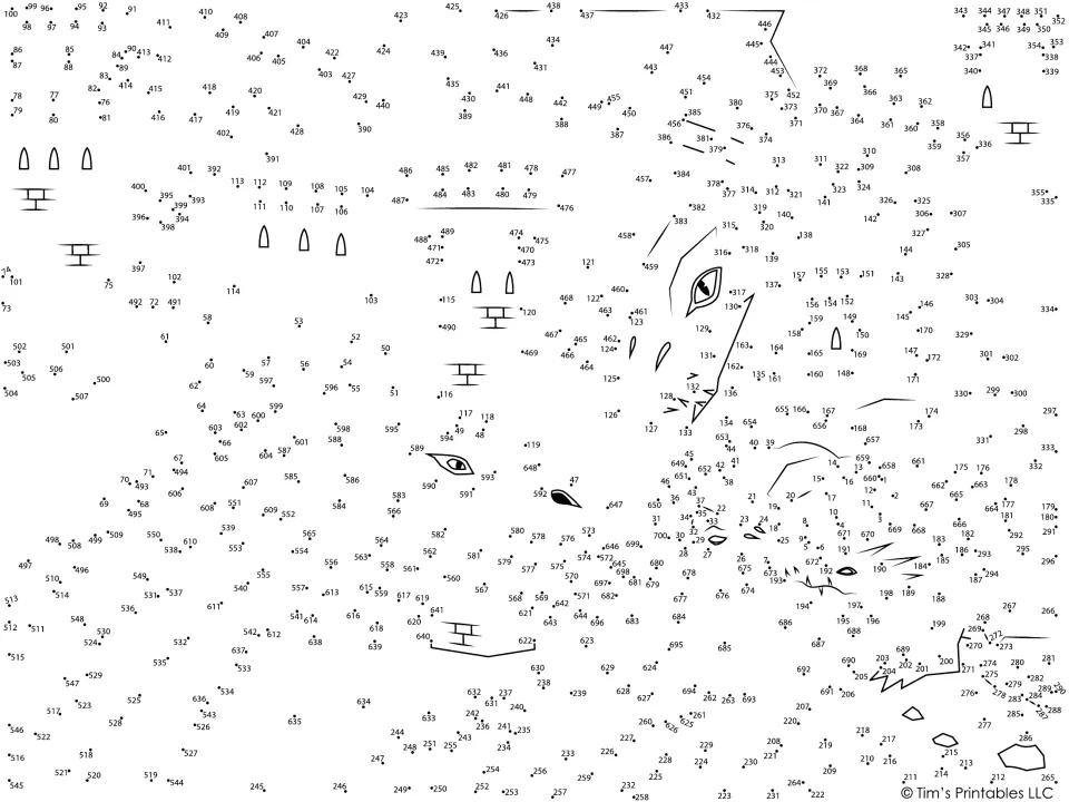 Dragon family dot to dot: students join about 700 numbered dots in order to reveal dragons beside castle towers