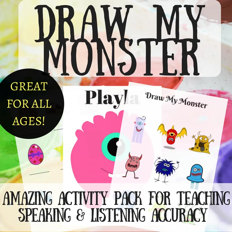 Draw My Monster – Fun ESL Game for Young Learners – cover