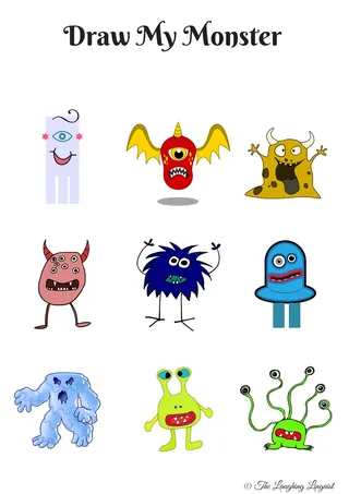 Draw My Monster – Fun ESL Game for Young Learners – preview 1