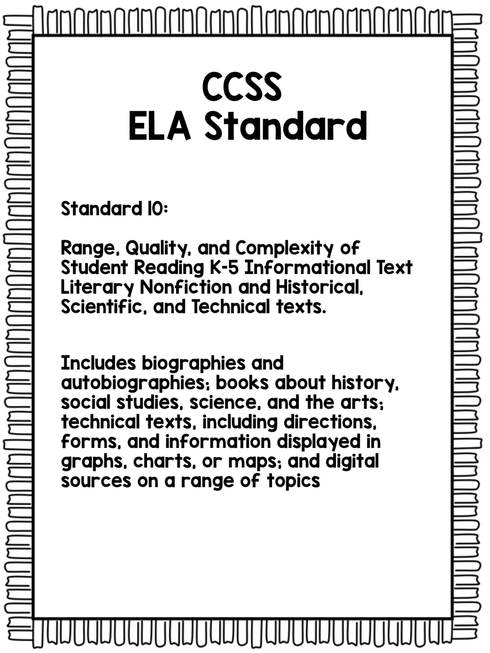 Reading-range reference listing biographies, history and science books, technical texts, graphs, maps and digital sources