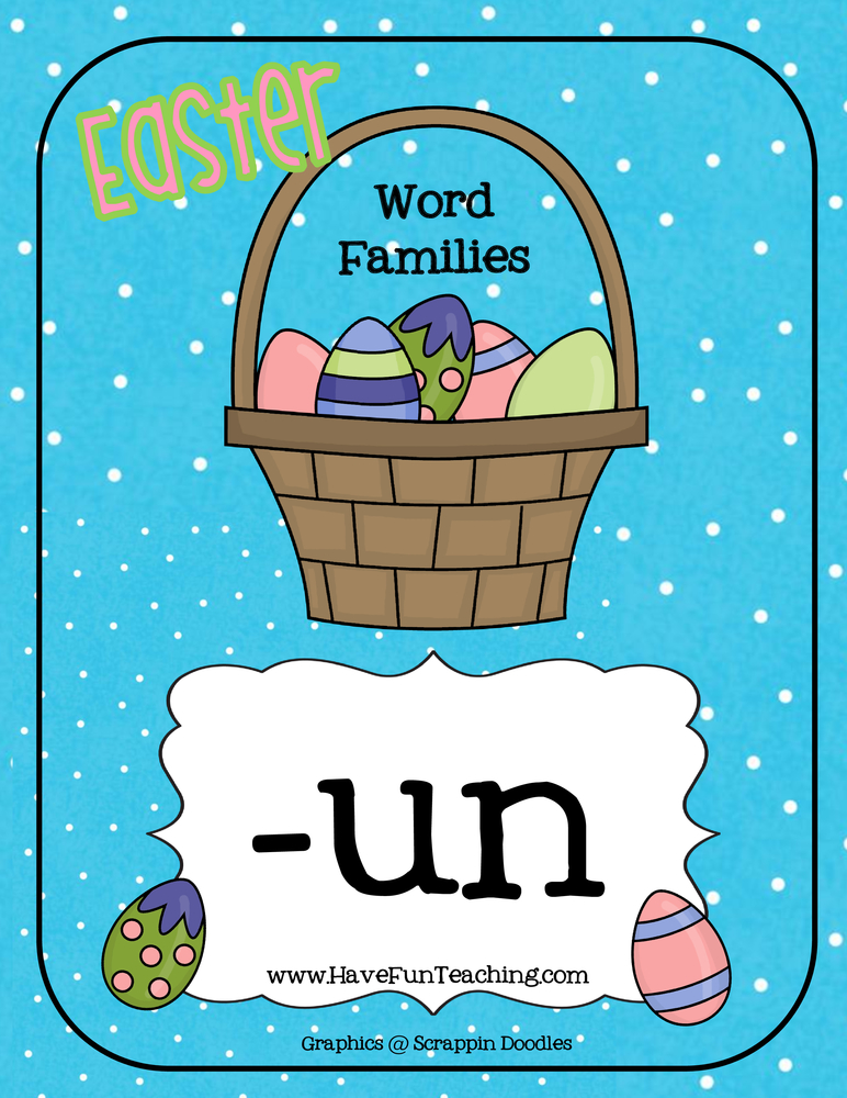 Easter UN Word Family Activity teaching resource preview