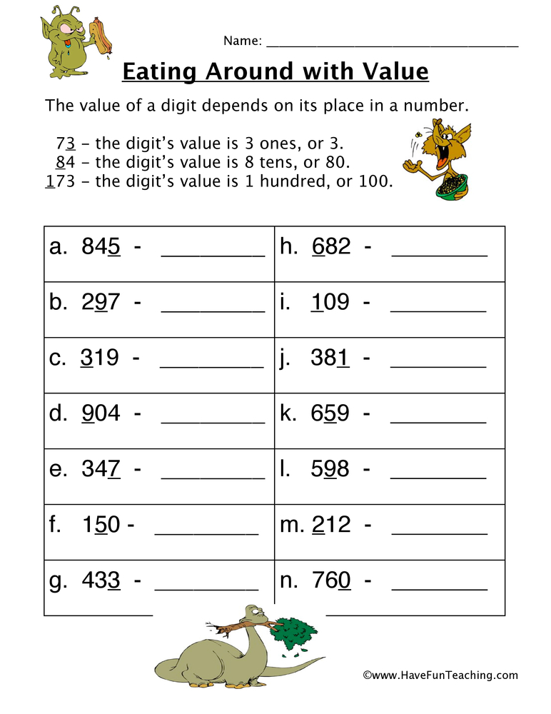 Page 10 – Place Value Worksheets for Number Sense | Teach Simple