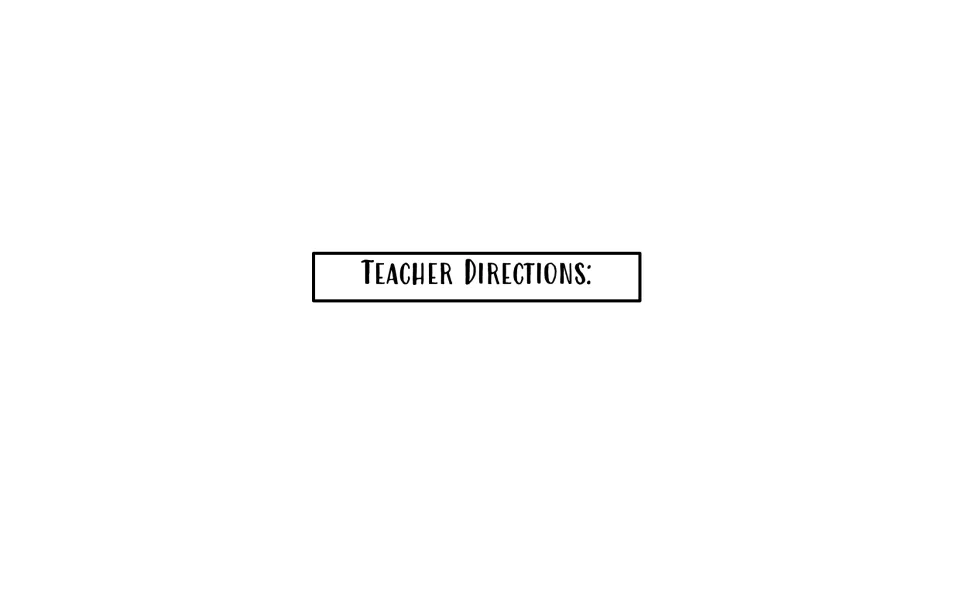 Teacher Directions section divider introduces the instructions for the supply and demand lesson activities.