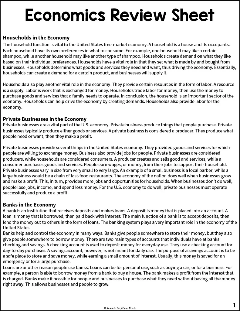 Economics + Personal Budget Coloring Activity – cover