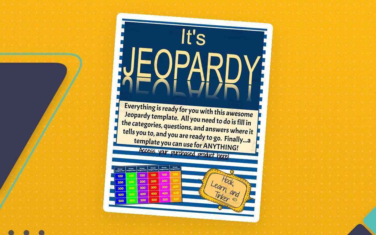 Editable Jeopardy Template preview