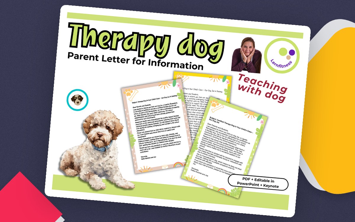 Editable Parent Letter – Inform Families About Your School Dog preview