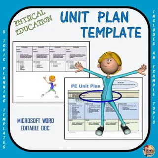 Editable PE Unit Plan Template – cover