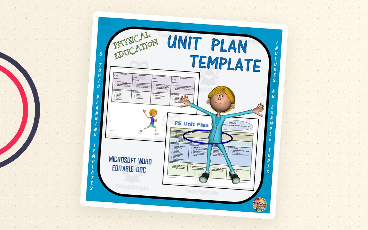 Editable PE Unit Plan Template preview